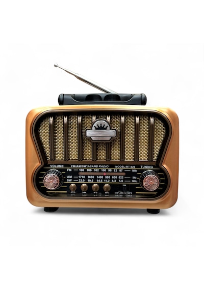 Rt-826 Güneş Panelli Nostalji Radyo,eskitme Görünüm Trend Nostaljik Radyo