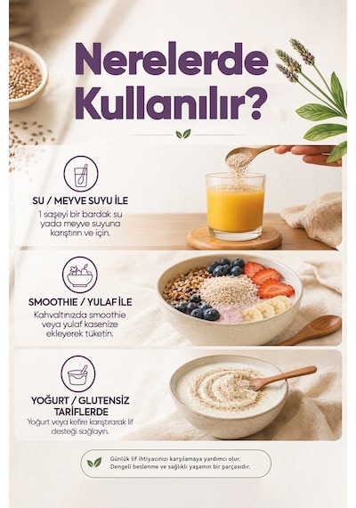 Karnıyarık Otu Psyllium Tozu 30 Saşe X 5 Gr
