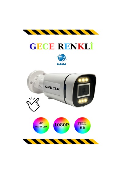 Snrelk Full Hd Dış Mekan Gece Renkli 3'lü 320 Gb Hdd Güvenlik Kamera Seti