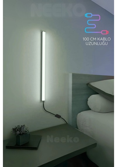 Mini Stick - Uzaktan Kumandalı Rgb Led 16 Renk Aplik - 54 Cm