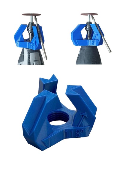 Dremel Uyumlu 3 Açılı Matkap Ucu Bileme Aparatı