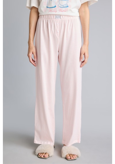 Defacto Baskılı Pötikare Desenli Regular Fit Kısa Kollu 2li Pijama Takımı I8338ax26aupn38 Pembe-pn38