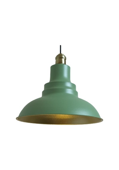Dylight Retro Metal Mat Su Yeşili Eskitme Duylu Dekoratif Rustik Metal Sarkıt Avize Çap:30 Cm Beyaz