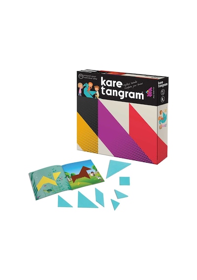 Zet Zeka Kare Tangram Lüx Zeka Oyunu (7 Parça 36 Farklı Şekil)