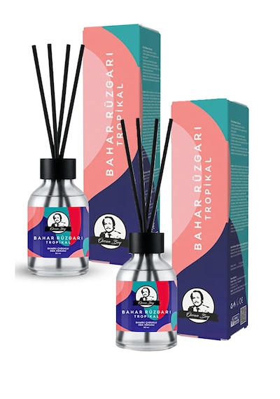Bahar Rüzgarı Kokulu Çubuklu Oda Kokusu Ekstra Kalıcı Esansiyel Yağ Tropikal Koku 50ml X 2 Bahar Rüzgarı