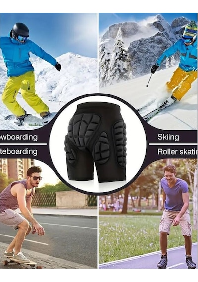 Vepaus Outdoor Snowboard Kalça Koruma Siyah