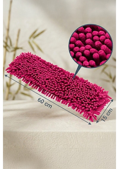 Myclean 60 Cm Islak-kuru Mikrofiber Şönil Püsküllü Yedek Markarna Mop Başlığı