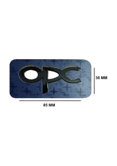 Opel Uyumlu Opc Siyah Yazı 36 85 Mm