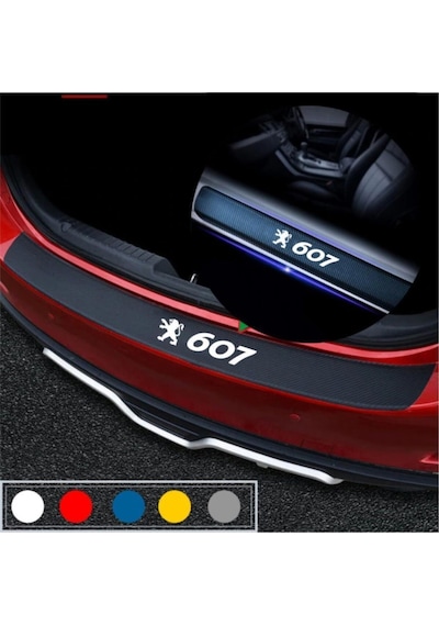 Peugeot 607 İçin Uyumlu Aksesuar Bagaj Ve Kapı Eşiği Seti Karbon