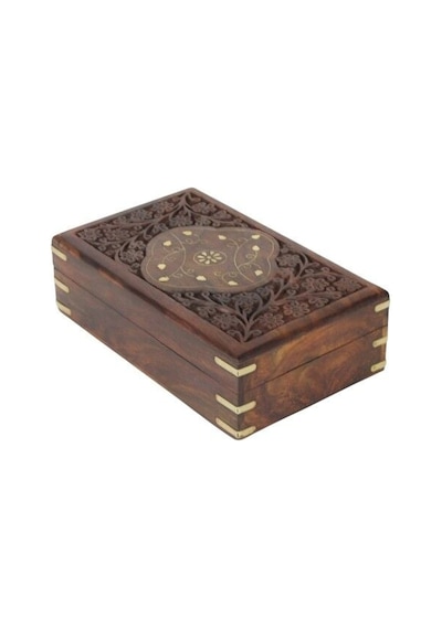 Ahşap Oymalı Kutu 25x14 Cm. K09