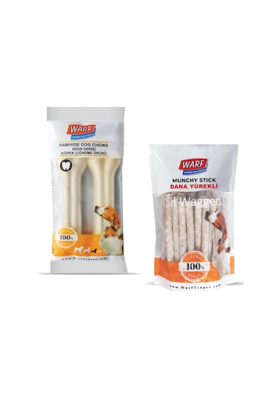 Warf Dana Yürekli Munchy Çubuk 400 G + Pres Kemik 12.5 CM 2'li