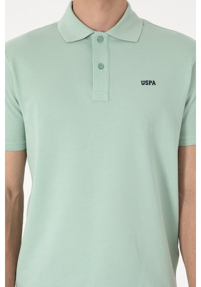 U.S. Polo Assn. Erkek Regular Fit Polo Yaka Su Yeşili Basic Tişört 50306007-VR048