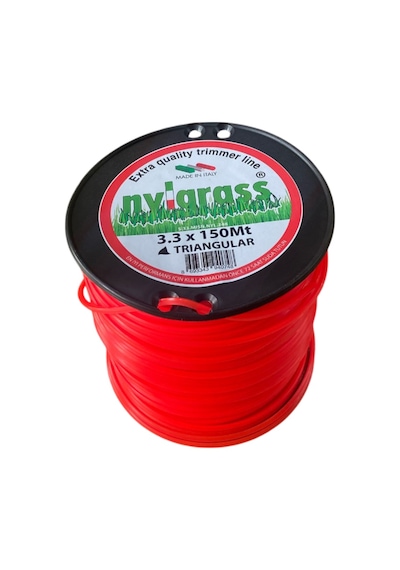 Nylgrass Misina 3.3mm 150 Mt 3 Köşe Kırmızı