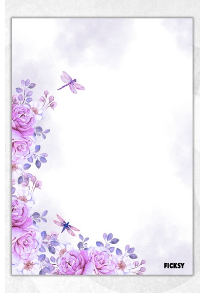 A5 Çiçek Bloknot Çizgisiz Defter - 50 Yaprak - Memopad - Notepad - Not Defteri - Not Kağıdı - 1967 Çok Renkli
