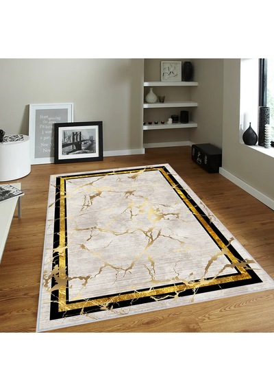 Rovigo Home Dijital Baskı Yıkanabilir Kaymaz Taban Salon Halısı RVG0380 Çok Renkli