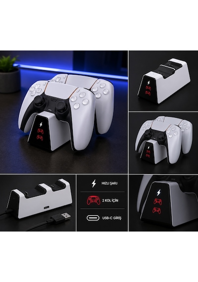 Hepu Tp5-0518b Playstation 5 Dualsense Şarj Standı