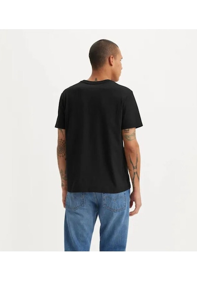 Levi's Bisiklet Yaka Düz Siyah Cepli Relaxed The Pocket Tişört 001tt0001-15 Siyah