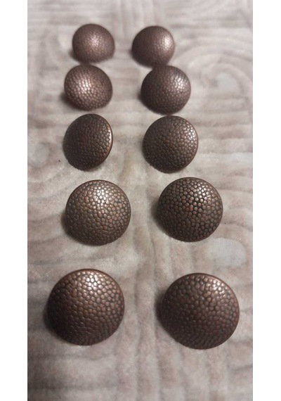 Bakır Kaaplama Metal Düğme 24 Boy 14 Mm 10 Adet