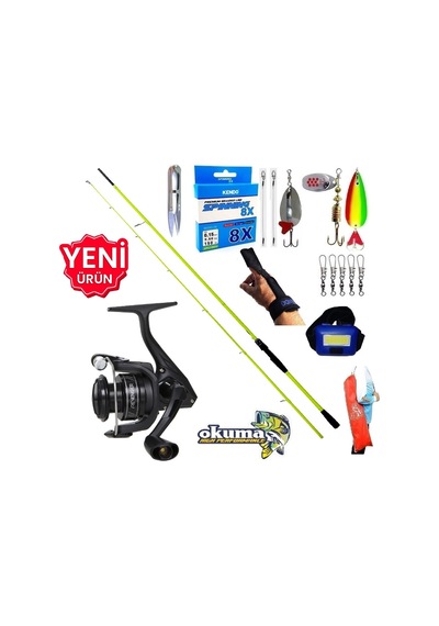 Okuma Revenger Rv-3000a 270cm 5-55gr Karbon High Tech Turna Spin Olta Takımı Seti