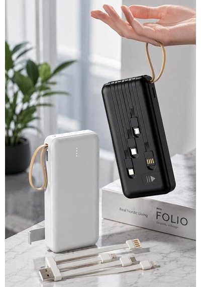 Güç Kaynağı Tablet Bataryası Taşınabilir Batarya 20000 Mah Ledli 4 Çıkışlı Powerbank Çok Renkli