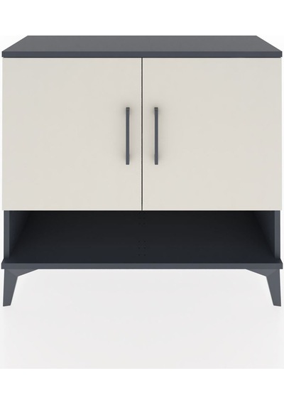 Arges Şifonyer 2 Raflı 2 Kapaklı 88x30x80 Antrasit-aytaşı Antrasit