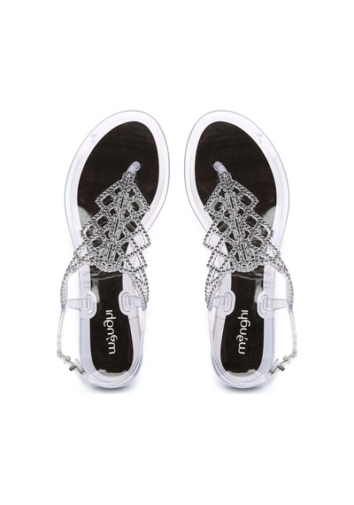 Menghi Kadın Swarovski Taş Siyah Sandalet 774 713 Byn Sndlt Y20 Nero Siyah