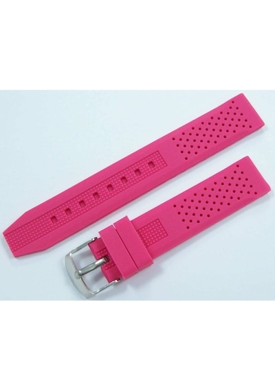18Mm Pembe Silikon Saat Kordonu Saat Kayışı Toz Tutmaz