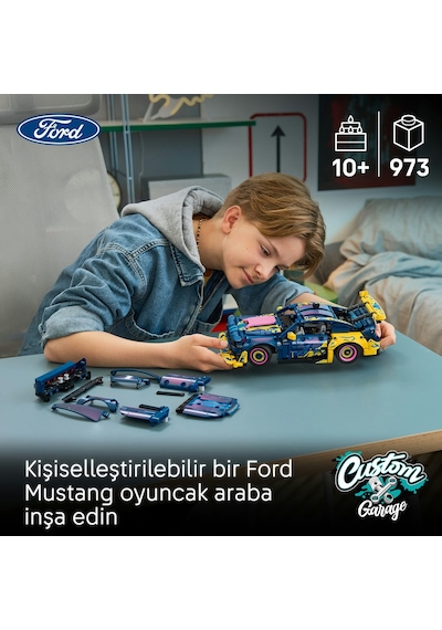 LEGO® Technic Modifiye Ford Mustang GT Araba 42236 - 10 Yaş ve Üzeri Çocuklar için 8 Detay İçeren Oyuncak Yapım Seti (973 Parça)