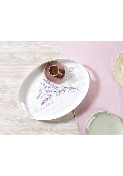 Madame Coco Lavander Oval Tepsi 1kteps179143x30cm-beyaz