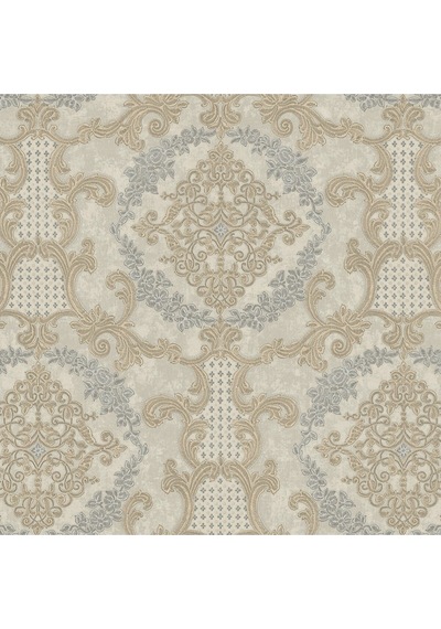 Damask Pattern Wallpaper - Duvar Kağıdı, Krem - Ephes 6802-1, 10,60 M²