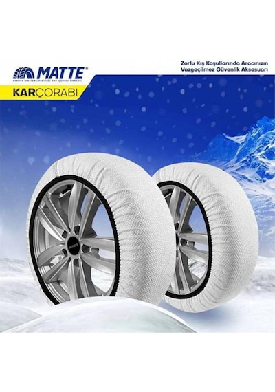 Super X 195/60/18 Large Size 66  Oto Kar Çorabı 2 Lastik Için Matte 130