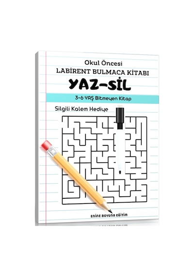 Okul Öncesi Labirent Yaz-Sil Kitabı