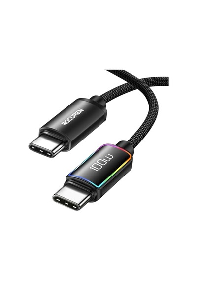 Type-c To Type-c Rgb Aydınlatmalı Örgülü Şarj Ve Data Kablosu 1 Metre Diğer