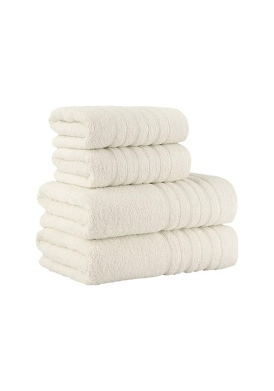 4 Lü Banyo Havlusu Seti Dora - 70x140 Krem