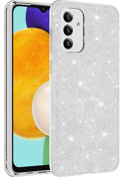 Samsung Galaxy Uyumlu A04s Kılıf Zore Parıltılı Simli Shining Silikon