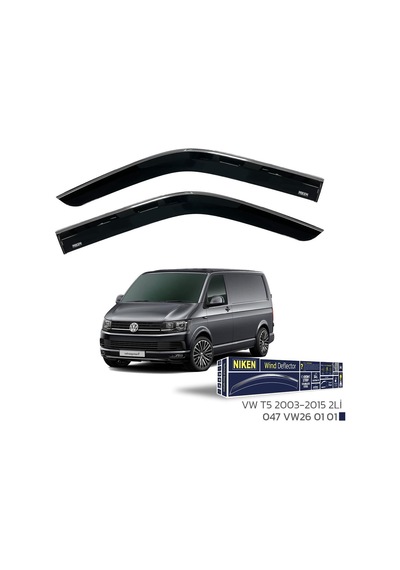 Vw T5 2003-2015 2'li - Kromlu Cam Rüzgarlığı Parça