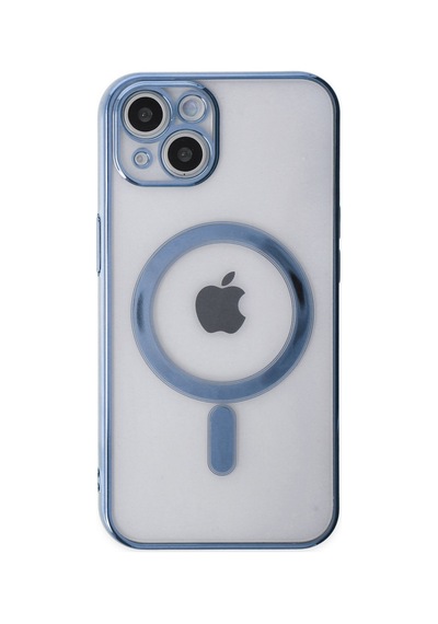 Apple Uyumlu - iPhone 14 Plus Kılıf Magneticsafe Lazer Silikon - Sierra Blue
