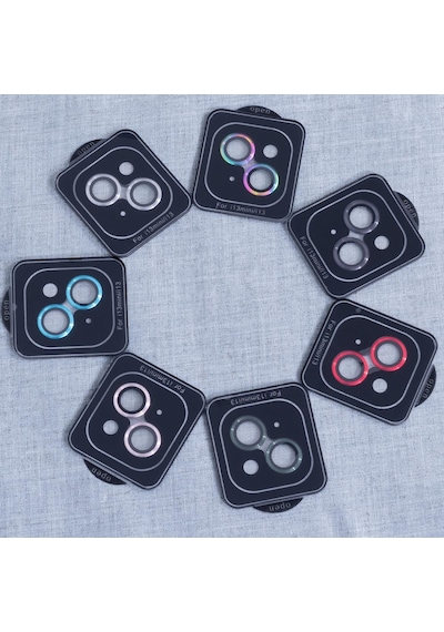 Binano Metal Ring Apple Uyumlu iPhone 15/15 Plus Kırmızı Kamera Koruyucu