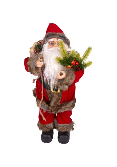 Noel Baba Dekor Hediye Çuvallı Kırmızı 45cm