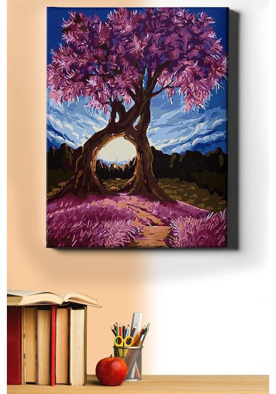 Webstyle Sayılarla Boyama Seti Kasnaklı Ağaç Geçidi 50 X 65 Cm