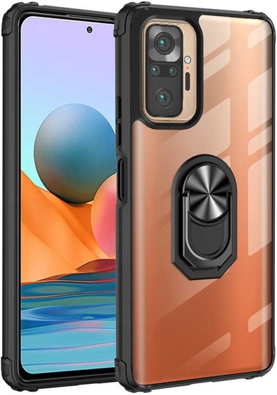 Xiaomi Redmi Note 10 Pro Kilif Standli Yüzüklü Mola Silikon Kapak 497962081