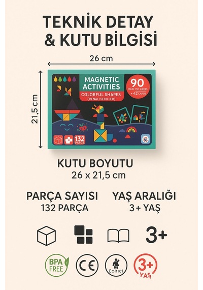Magnetik Yapboz Dünyası Maynetik 90 Parça + 42 Kart