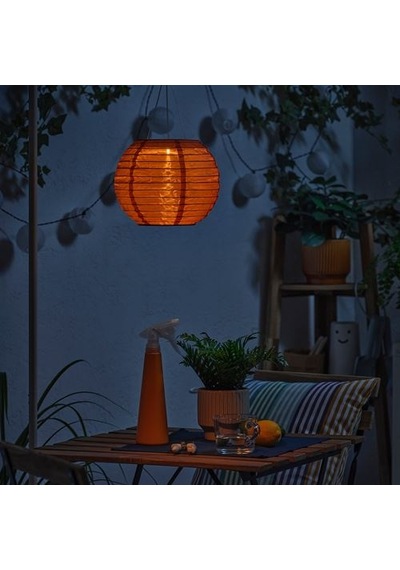Ikea Solvınden Led'li Güneş Enerjili Aydınlatma, Turuncu, 22 Cm