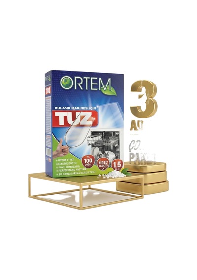 Ortem Bulaşık Makine Tuzu 3x1,5 Kg