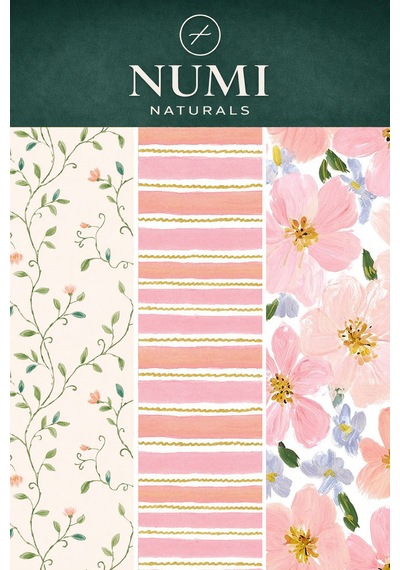 Balmumu Gıda Saklama Bezleri Premium 3 Lü Set 30 30 Cm - Spring Bloom Serisi Çok Renkli