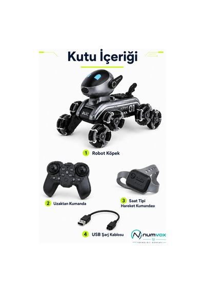 Akıllı Robot Köpek Brb3 Uzaktan Kumandalı Hareket Sensörlü Işıklı Sesli Oyuncak