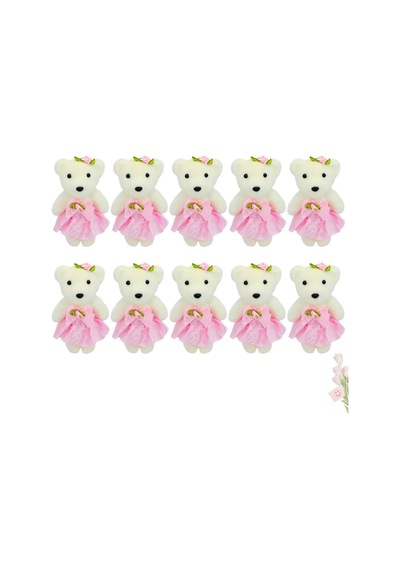 Minik Ayıcık Süs, 11Cm X 6Cm - Pembe - 10 Adet