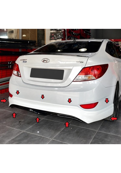 Accent Blue Arka Tampon Eki Hyundai Accent Blue Arka Karlık - Boyasız - Fiberglass