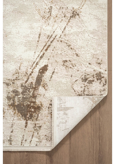 Matris Mı001b Bej Halı Modern Pamuk Taban Akrilik Tozuaz Salon Yatak Odası Koridor Halısı-1327