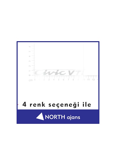 Gümüş Araç Sticker Etiketleri 10cm Model 63